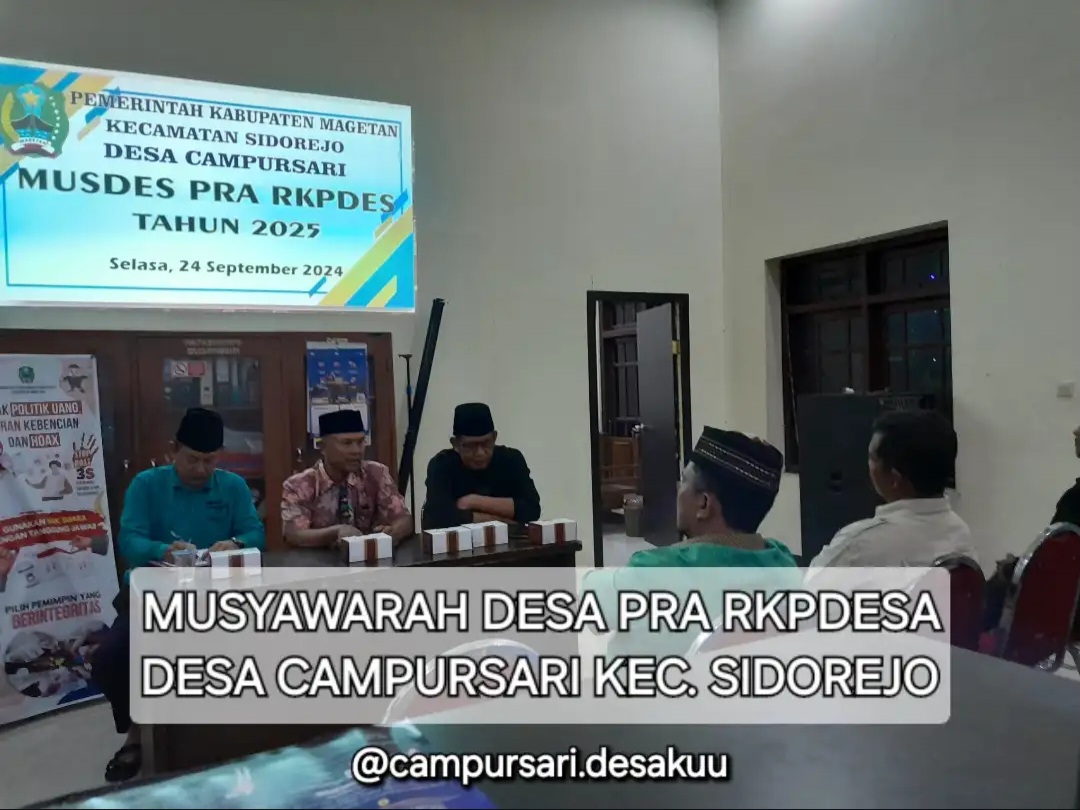 MUSYAWARAH DESA PRA RKPDES DESA CAMPURSARI